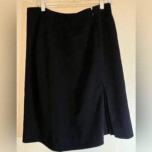 Ann Taylor Black Midi Skirt Size 12 Stretch